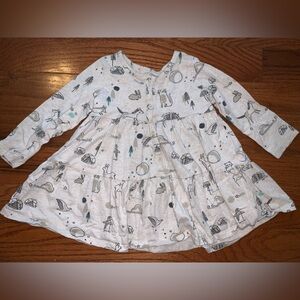 Tea Collection Gray Pleated Sundress with Peter Pan Collar